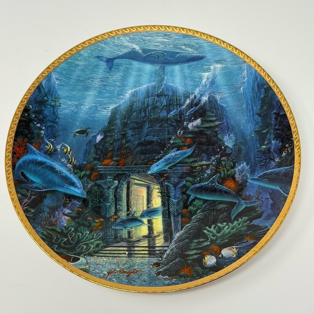 Undersea Visions TEMPLE OF TREASURES Plate Hamilton Collection Sea Ocean Fish